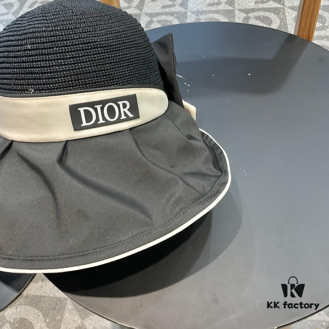 692fb11e99f2d84055c86e6b DIOR Bucket Hat 2024 Summer New Sun Protection Bucket Hat with Bow for Men and Women, Wide-Brimmed Beach Hat for Travel, Face-Framing Sun Hat