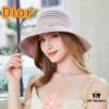 692fb12199f2d84055c86e73 Dior Cross-border Hot Sale Women's Fashionable Striped Bucket Hat with Wide Brim, Sun Protection Outdoor Summer Hat, Fisherman Hat, Baseball Cap, Knit Hat