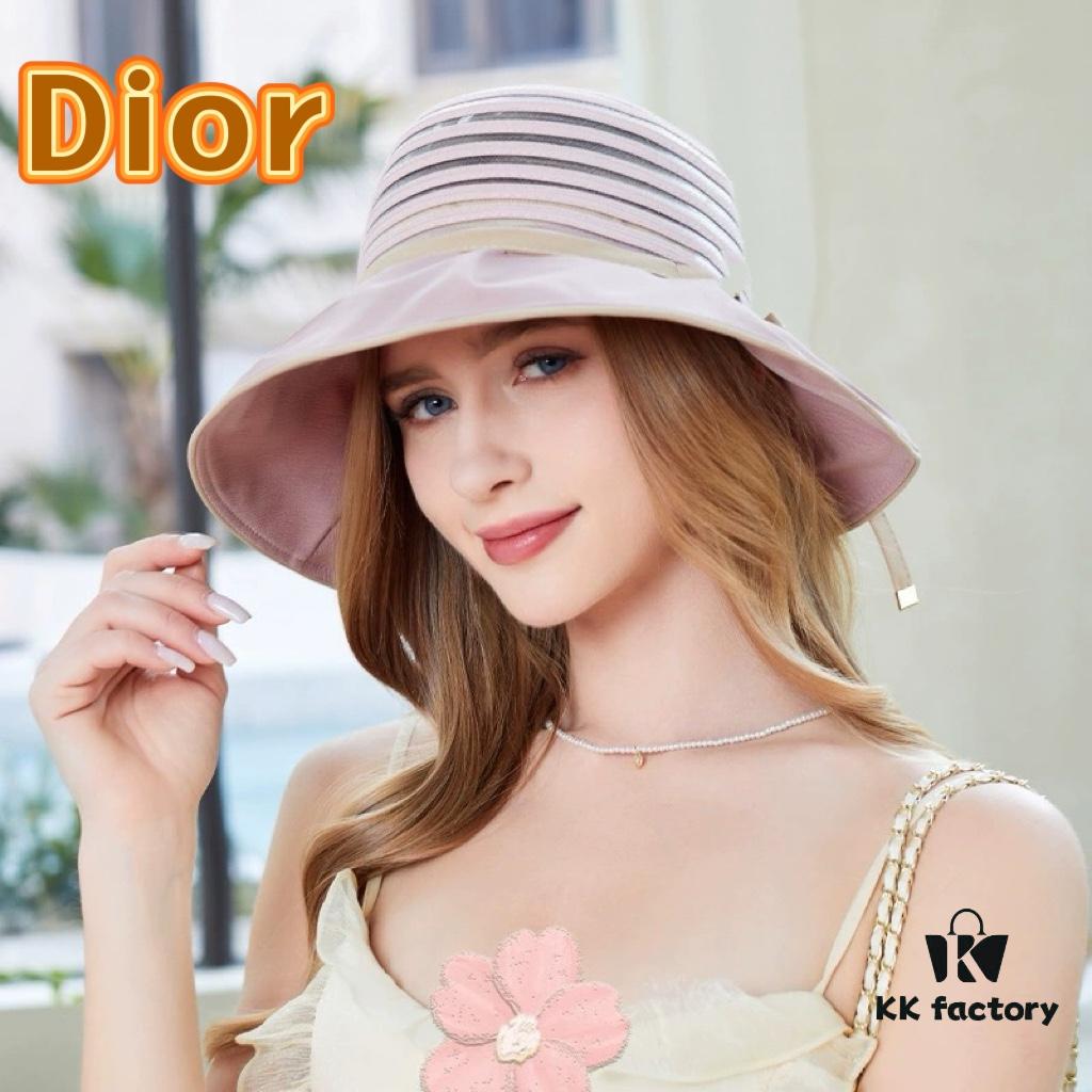 692fb12199f2d84055c86e73 Dior Cross-border Hot Sale Women's Fashionable Striped Bucket Hat with Wide Brim, Sun Protection Outdoor Summer Hat, Fisherman Hat, Baseball Cap, Knit Hat