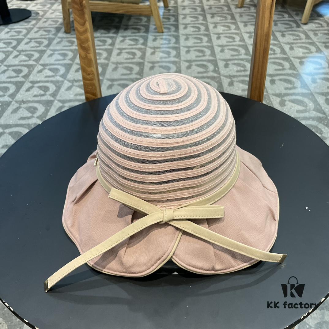 692fb12199f2d84055c86e74 Dior Cross-border Hot Sale Women's Fashionable Striped Bucket Hat with Wide Brim, Sun Protection Outdoor Summer Hat, Fisherman Hat, Baseball Cap, Knit Hat
