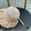 692fb12299f2d84055c86e75 Dior Cross-border Hot Sale Women's Fashionable Striped Bucket Hat with Wide Brim, Sun Protection Outdoor Summer Hat, Fisherman Hat, Baseball Cap, Knit Hat