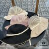 692fb12299f2d84055c86e76 Dior Cross-border Hot Sale Women's Fashionable Striped Bucket Hat with Wide Brim, Sun Protection Outdoor Summer Hat, Fisherman Hat, Baseball Cap, Knit Hat