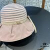 692fb12399f2d84055c86e77 Dior Cross-border Hot Sale Women's Fashionable Striped Bucket Hat with Wide Brim, Sun Protection Outdoor Summer Hat, Fisherman Hat, Baseball Cap, Knit Hat