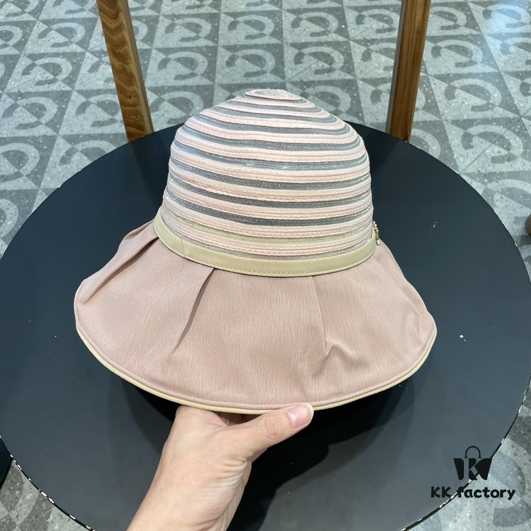 692fb12399f2d84055c86e78 Dior Cross-border Hot Sale Women's Fashionable Striped Bucket Hat with Wide Brim, Sun Protection Outdoor Summer Hat, Fisherman Hat, Baseball Cap, Knit Hat