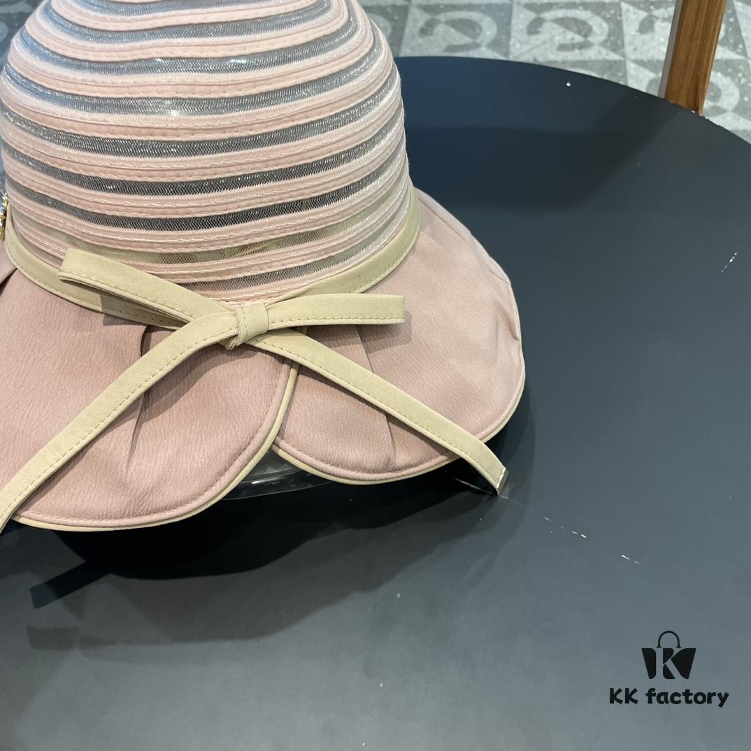 692fb12499f2d84055c86e79 Dior Cross-border Hot Sale Women's Fashionable Striped Bucket Hat with Wide Brim, Sun Protection Outdoor Summer Hat, Fisherman Hat, Baseball Cap, Knit Hat