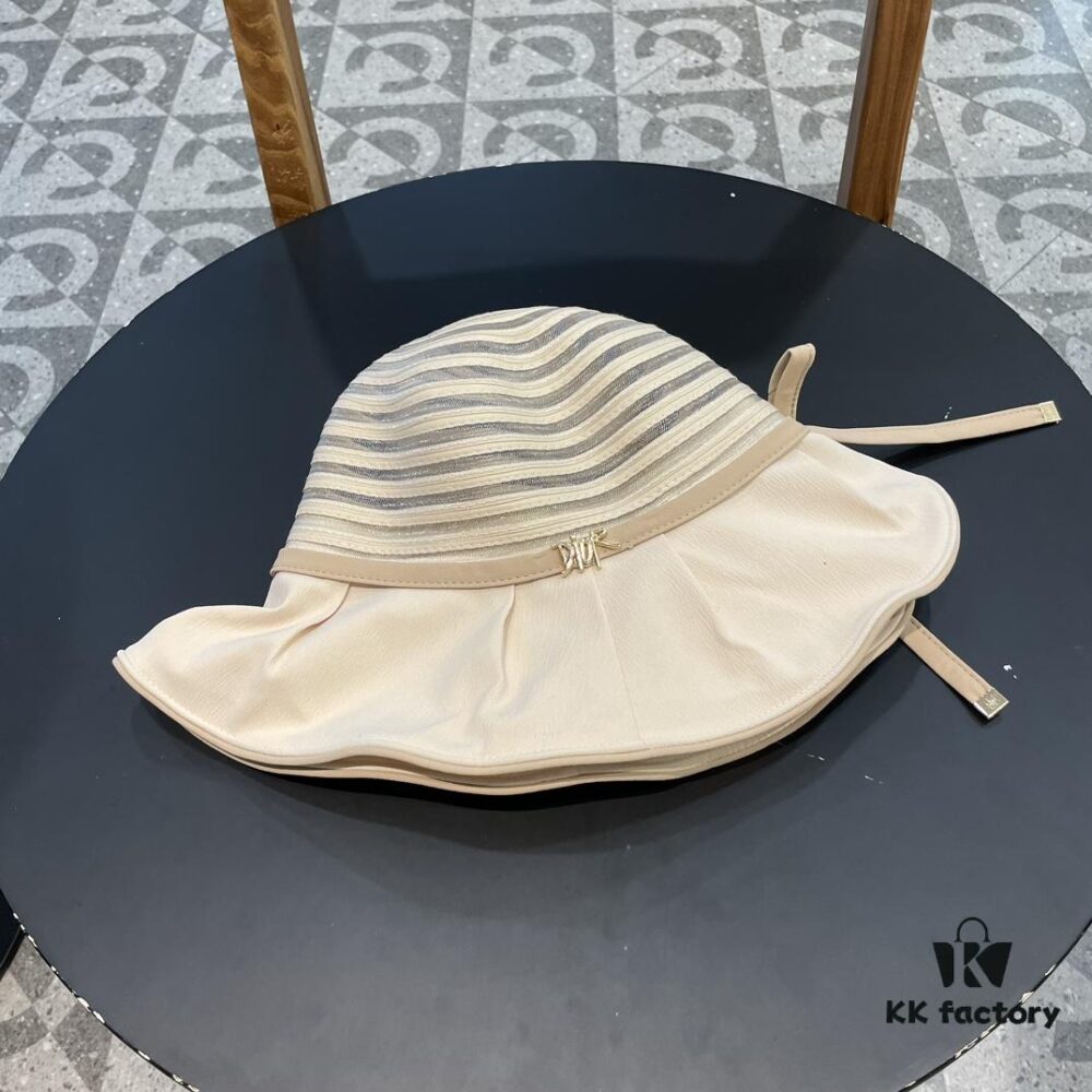 692fb12a99f2d84055c86e83 Dior Cross-border Hot Sale Women's Fashionable Striped Bucket Hat, Wide-brim Sun Hat, UV-protective Outdoor Cap, Summer Knit Baseball and Bucket Hat