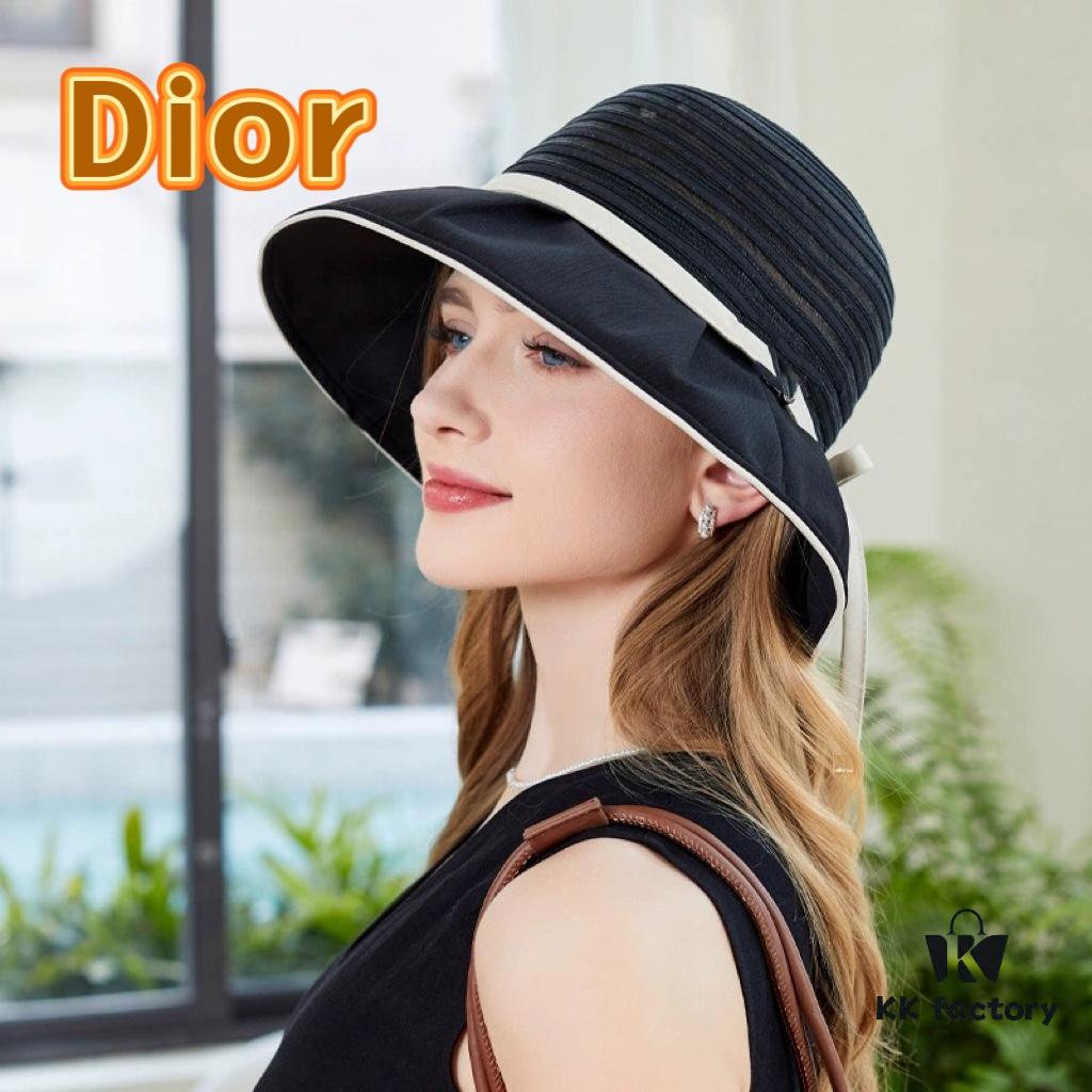 692fb13099f2d84055c86e8c Dior Cross-border Hot Sale Women's Fashionable Striped Bucket Hat, Wide-brimmed Sun Hat, UV-protective Summer Hat, Fisherman Hat, Baseball Cap, Knit Hat