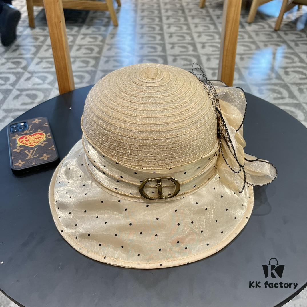 692fb18699f2d84055c86f03 Dior Korean-Style Oversized Fashion Sun Hat for Women, Summer Wide-Brimmed Foldable UV-Protection Hat, Versatile Outdoor Bucket, Baseball, and Knit Hat