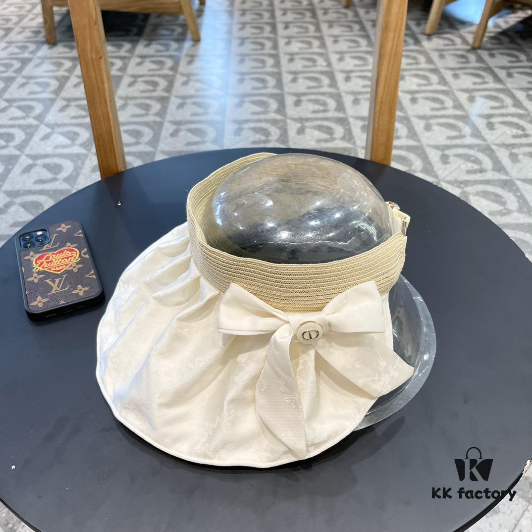 692fb18f99f2d84055c86f14 Dior Summer New Arrival Wide-Brimmed Open-Top Hat for Women, Foldable Sun Hat for Travel, Beach Vacation, UV Protection, Fisherman Hat, Baseball Cap, Knit Hat