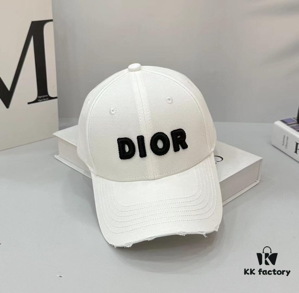 692fb1ab99f2d84055c86f48 Dior Baseball Cap with Deliberate Distressed Detail