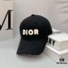 Dior Baseball Cap with Deliberate Distressed Detail