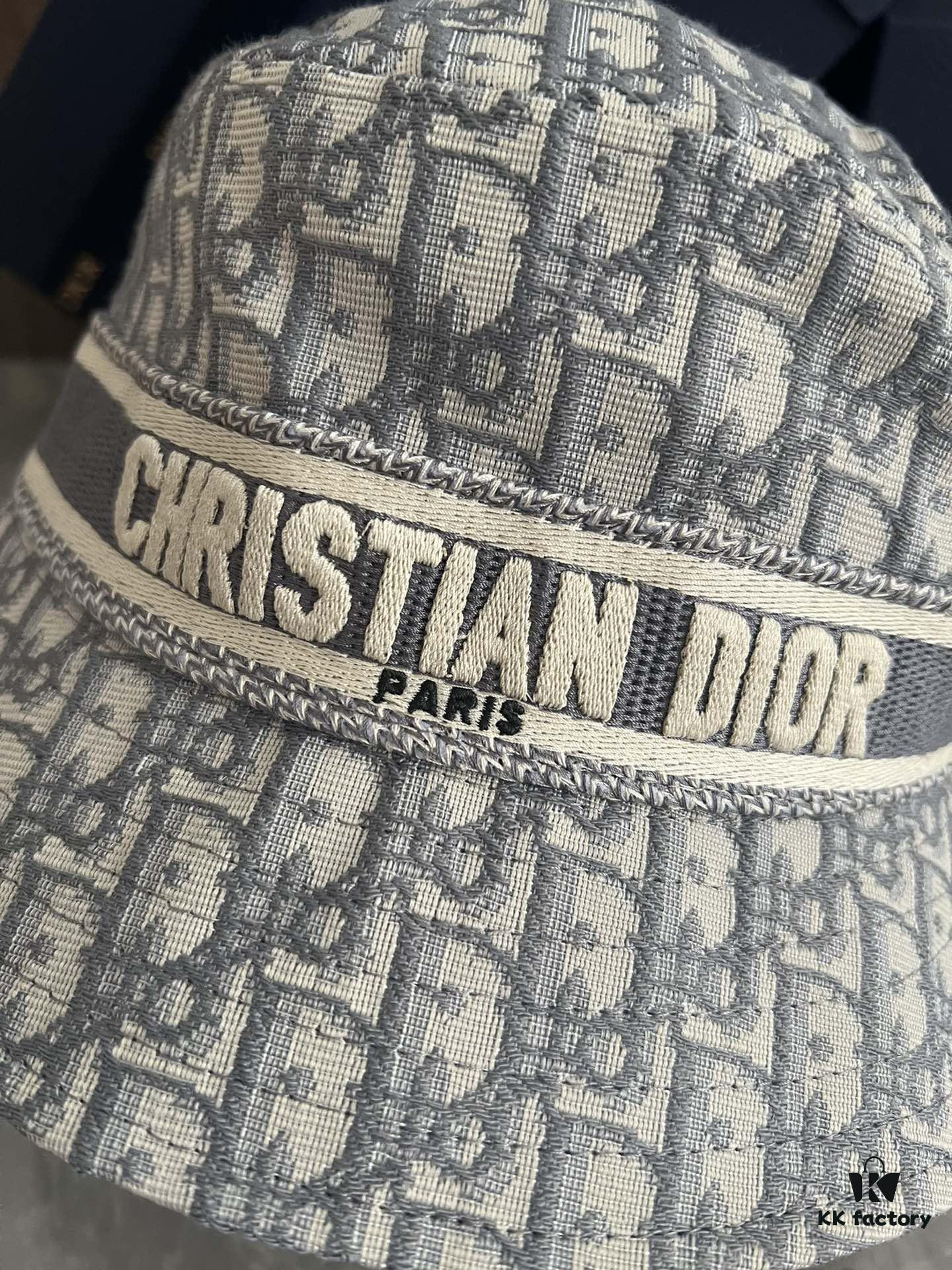 692fb1d399f2d84055c86f81 DIOR Bucket Hat for Men and Women, Deepened Design Exudes Elegance, Contrasting Trim with Bold 'Christian Dior Paris' Logo Embroidery