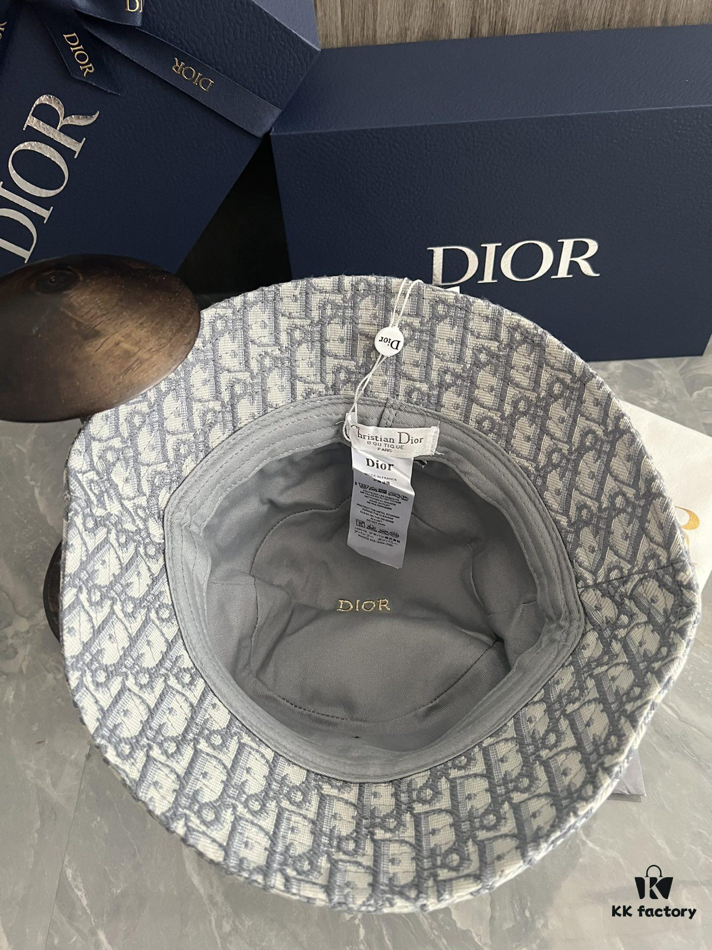 692fb1d499f2d84055c86f82 DIOR Bucket Hat for Men and Women, Deepened Design Exudes Elegance, Contrasting Trim with Bold 'Christian Dior Paris' Logo Embroidery