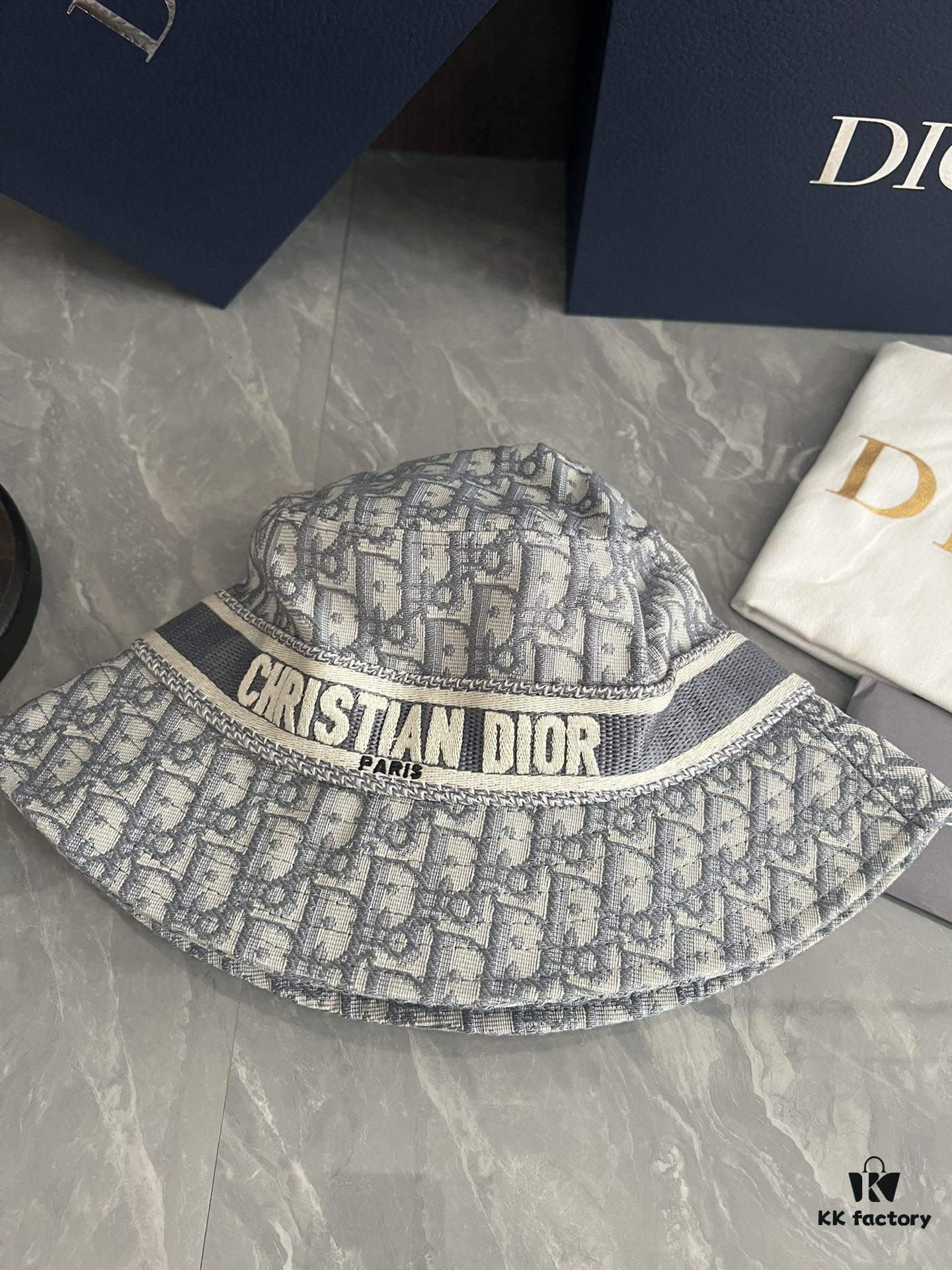 692fb1d599f2d84055c86f84 DIOR Bucket Hat for Men and Women, Deepened Design Exudes Elegance, Contrasting Trim with Bold 'Christian Dior Paris' Logo Embroidery