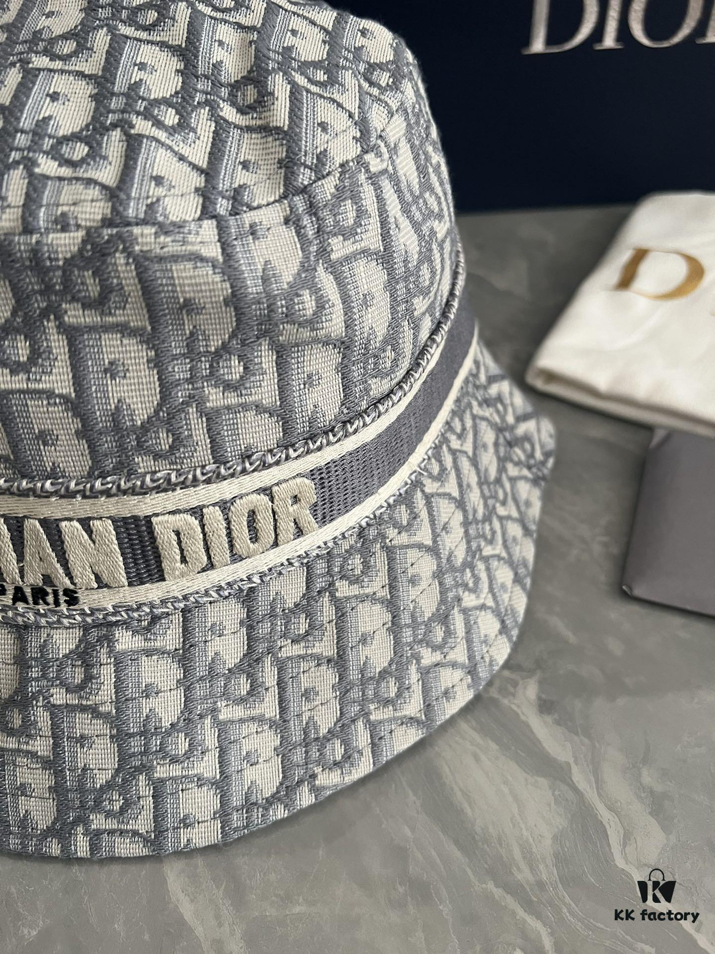 692fb1d699f2d84055c86f86 DIOR Bucket Hat for Men and Women, Deepened Design Exudes Elegance, Contrasting Trim with Bold 'Christian Dior Paris' Logo Embroidery