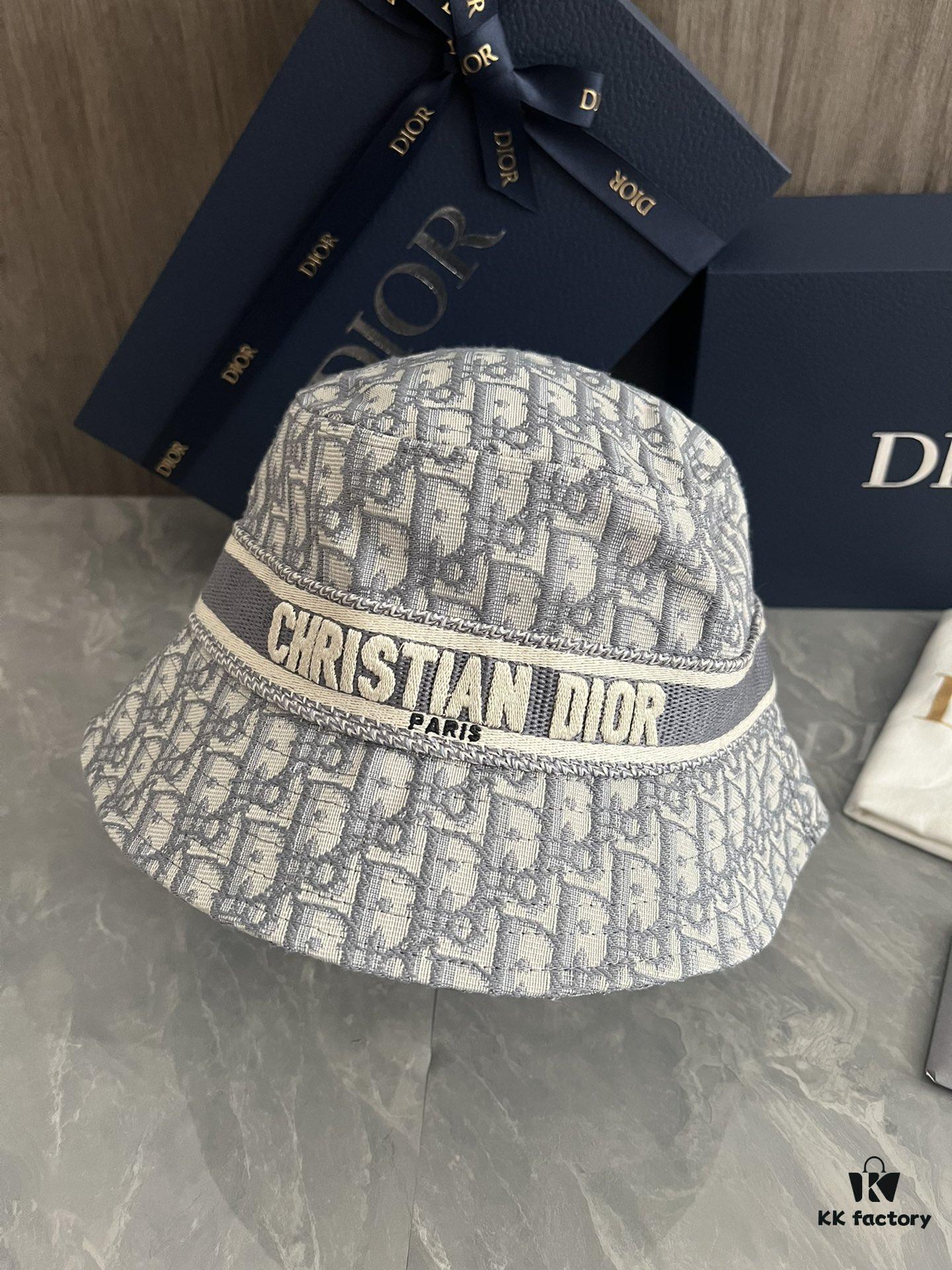 692fb22799f2d84055c86fd9 DIOR Bucket Hat for Men and Women, Deepened Design Exudes Elegance, Contrasting Trim with Bold 'Christian Dior Paris' Logo Embroidery