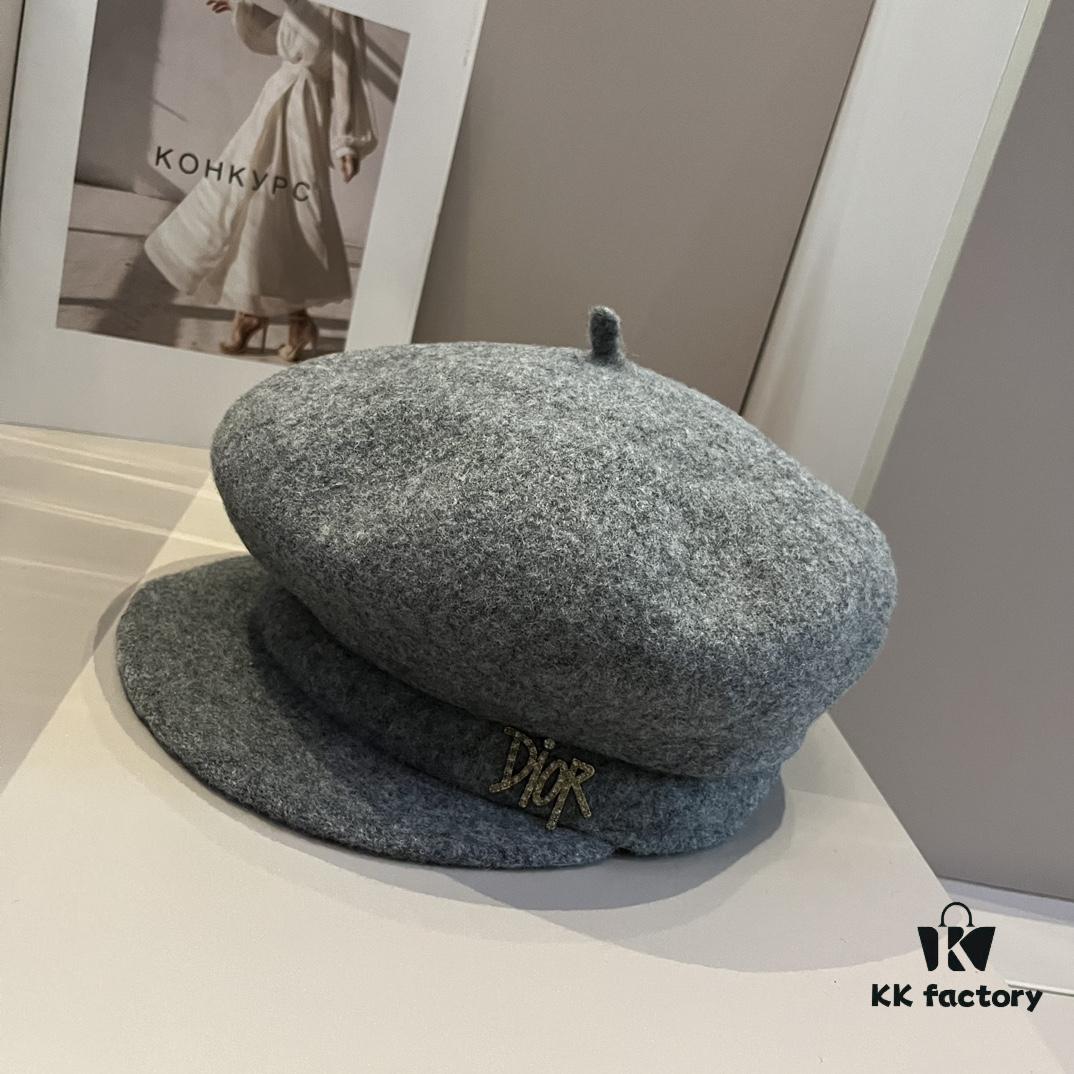 692fb23f99f2d84055c86ff5 Dior Wool Painter's Cap, 100% Wool Fabric, Head Circumference 57cm