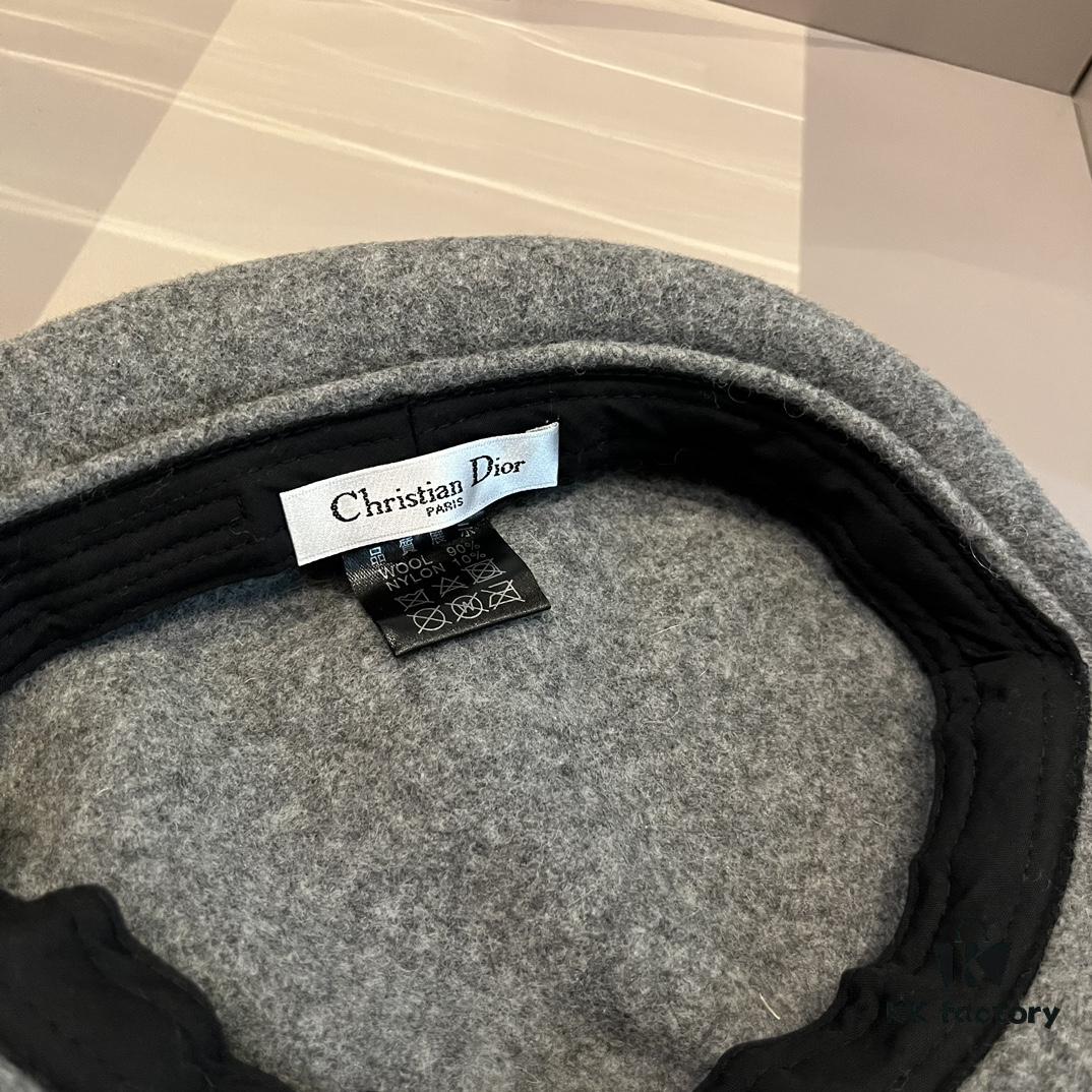 692fb24399f2d84055c86ffa Dior Wool Painter's Cap, 100% Wool Fabric, Head Circumference 57cm