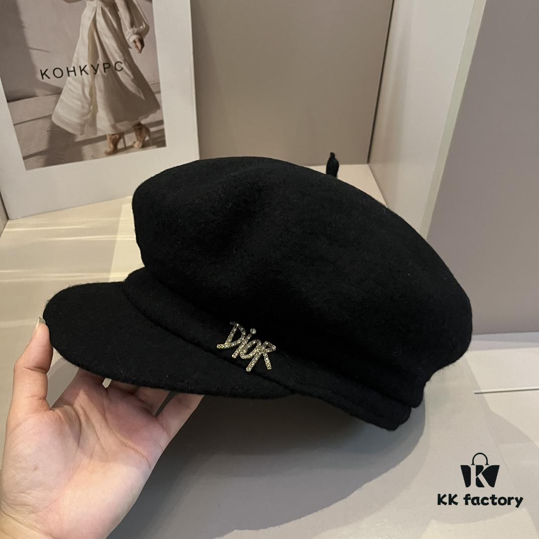 Dior Wool Painter's Cap, 100% Wool Fabric, Head Circumference 57cm