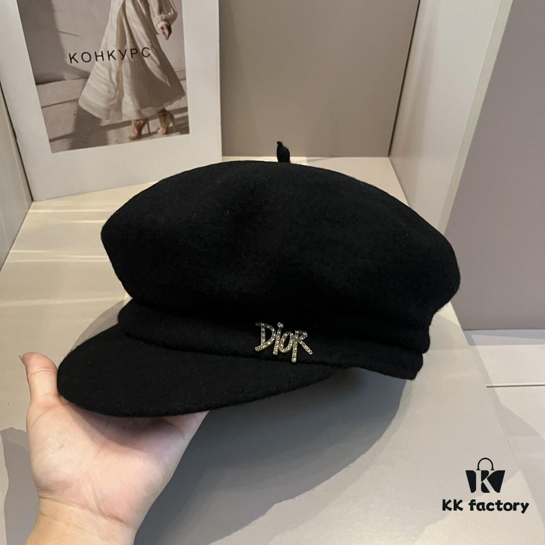Dior Wool Painter's Cap, 100% Wool Fabric, Head Circumference 57cm