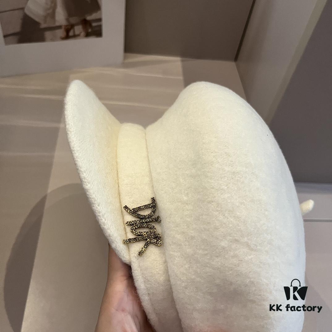 692fb24d99f2d84055c8700a Dior Wool Painter's Cap, 100% Wool Fabric, Head Circumference 57cm