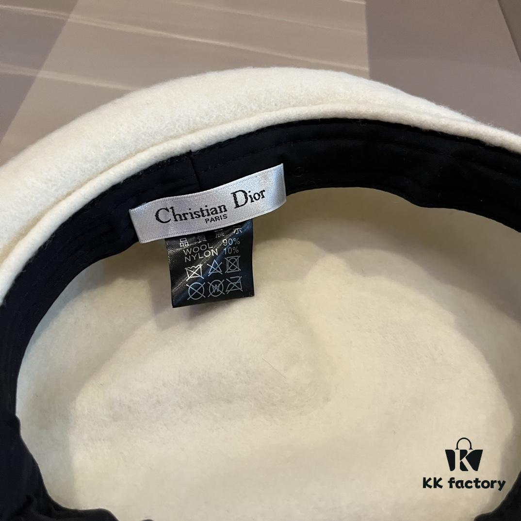 692fb24f99f2d84055c8700c Dior Wool Painter's Cap, 100% Wool Fabric, Head Circumference 57cm