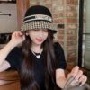 692fb25299f2d84055c8700e Dior Winter Olympics Fall/Winter Wool Hat, Color-Block Fedora, 100% Wool Fabric, Head Circumference 57cm