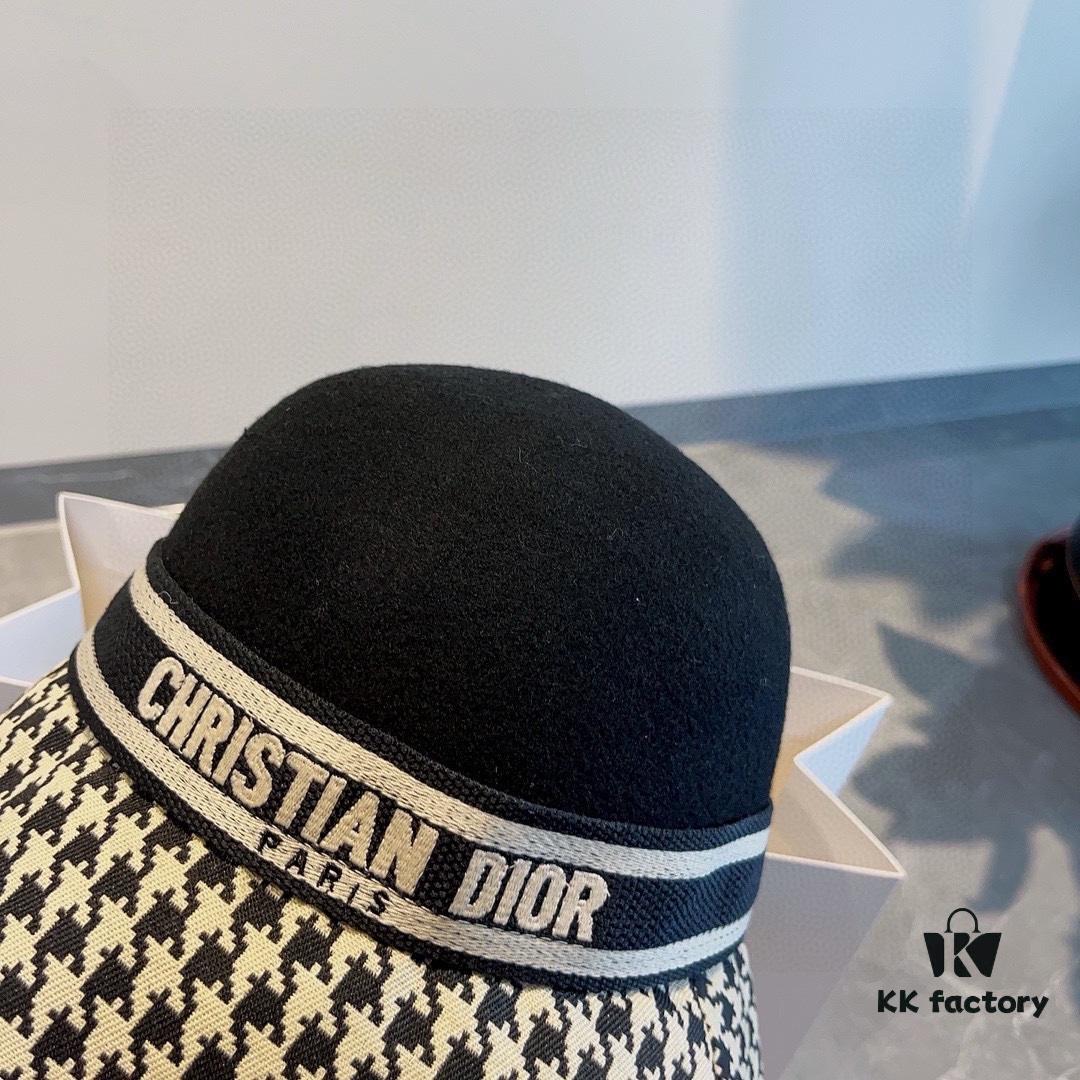 692fb25399f2d84055c87010 Dior Winter Olympics Fall/Winter Wool Hat, Color-Block Fedora, 100% Wool Fabric, Head Circumference 57cm