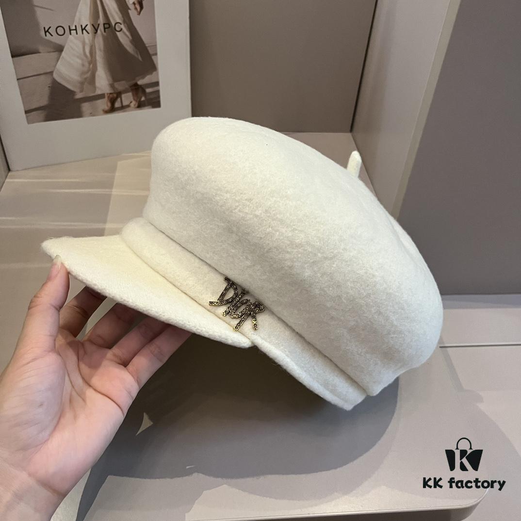 692fb25699f2d84055c87012 Dior Wool Painter's Cap, 100% Wool Fabric, Head Circumference 57cm