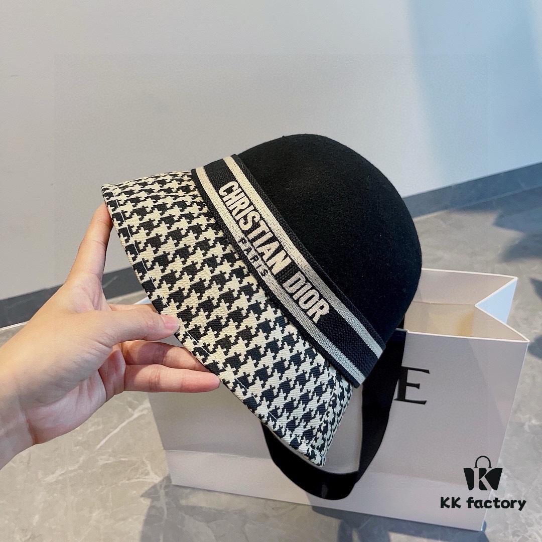 692fb25699f2d84055c87013 Dior Winter Olympics Fall/Winter Wool Hat, Color-Block Fedora, 100% Wool Fabric, Head Circumference 57cm