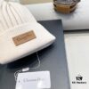 692fb27399f2d84055c8703b Dior Women's Knitted Hat with Genuine Fox Fur Pom-Pom, Thick Winter Warm Ear-Protecting Beanie for Autumn and Winter