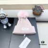 692fb28199f2d84055c87047 Dior Women's Knit Hat with Genuine Fox Fur Pom-Pom, Thickened Winter Warm Ear-Protecting Beanie for Autumn and Winter