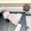692fb28899f2d84055c8704a Dior Women's Knit Hat with Genuine Fox Fur Pom-Pom, Thickened Winter Warm Ear-Protecting Beanie for Autumn and Winter