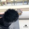 692fb2a199f2d84055c87062 Dior Women's Knitted Hat with Genuine Fox Fur Pom for Autumn and Winter, Thickened Warm Ear-Protecting Beanie, Korean Style Versatile Design