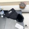 692fb2a499f2d84055c87064 Dior Women's Knitted Hat with Genuine Fox Fur Pom for Autumn and Winter, Thickened Warm Ear-Protecting Beanie, Korean Style Versatile Design