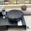 692fb2ca99f2d84055c87090 Dior Women's Beret Casual Versatile PU Leather Hat with Metal Logo Fashionable Outdoor Street Cap