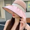 692fb2ee99f2d84055c870db DIOR Bucket Hat 2024 Summer New Sun Protection Fishing Hat with Bow for Women, Wide-Brimmed Beach Hat for Travel, Face-Framing Sun Hat