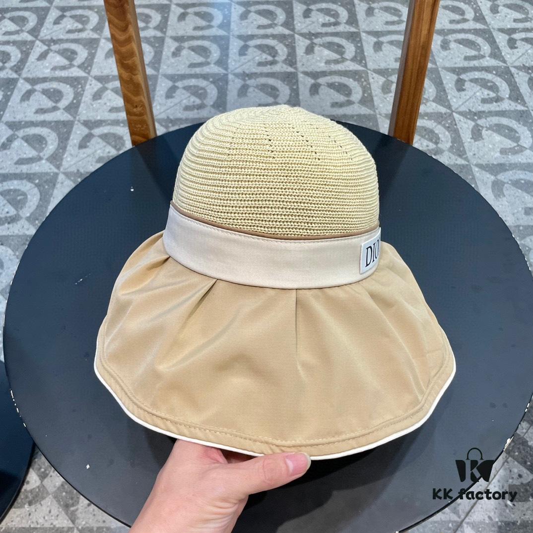 692fb2f499f2d84055c870e5 DIOR Bucket Hat 2024 Summer New Sun Protection Beach Hat with Bow for Women, Wide Brim Flattering Sun Hat