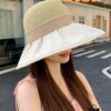 692fb2f999f2d84055c870f1 DIOR Bucket Hat 2024 Summer New Sun Protection Beach Hat with Bow for Women, Wide Brim Face-Slimming Sun Hat
