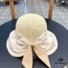 692fb2fa99f2d84055c870f2 DIOR Bucket Hat 2024 Summer New Sun Protection Beach Hat with Bow for Women, Wide Brim Face-Slimming Sun Hat