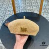692fb35199f2d84055c8715c Dior 2024 New Solid Color Beret for Women, Slimming Face Look, Lightweight and Breathable Pumpkin Hat for Spring and Summer, Artistic and Versatile Painter's Hat