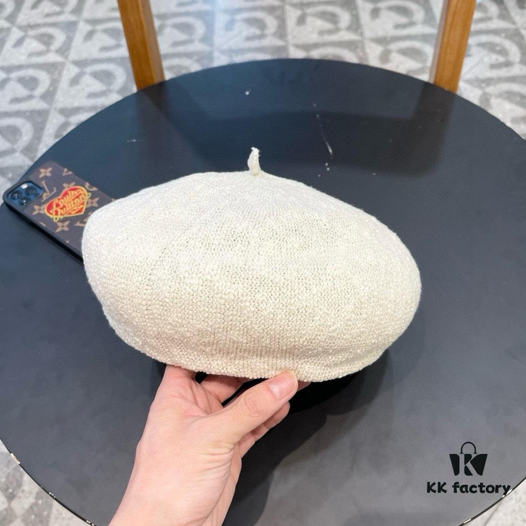 692fb35499f2d84055c87163 Dior 2024 New Solid Color Beret for Women, Slimming Face Look, Lightweight and Breathable Spring Summer Pumpkin Hat, Artistic and Versatile Painter's Cap