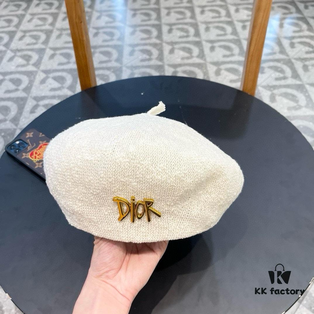 692fb35699f2d84055c87166 Dior 2024 New Solid Color Beret for Women, Slimming Face Look, Lightweight and Breathable Spring Summer Pumpkin Hat, Artistic and Versatile Painter's Cap
