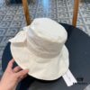 692fb35999f2d84055c8716d Dior Wide-Brim Sun Hat for Women, Spring and Summer Bow-Decorated Bucket Hat, Fashionable Face-Framing UV Protection Beach Hat