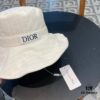 692fb35999f2d84055c8716f Dior Wide-Brim Sun Hat for Women, Spring and Summer Bow-Decorated Bucket Hat, Fashionable Face-Framing UV Protection Beach Hat