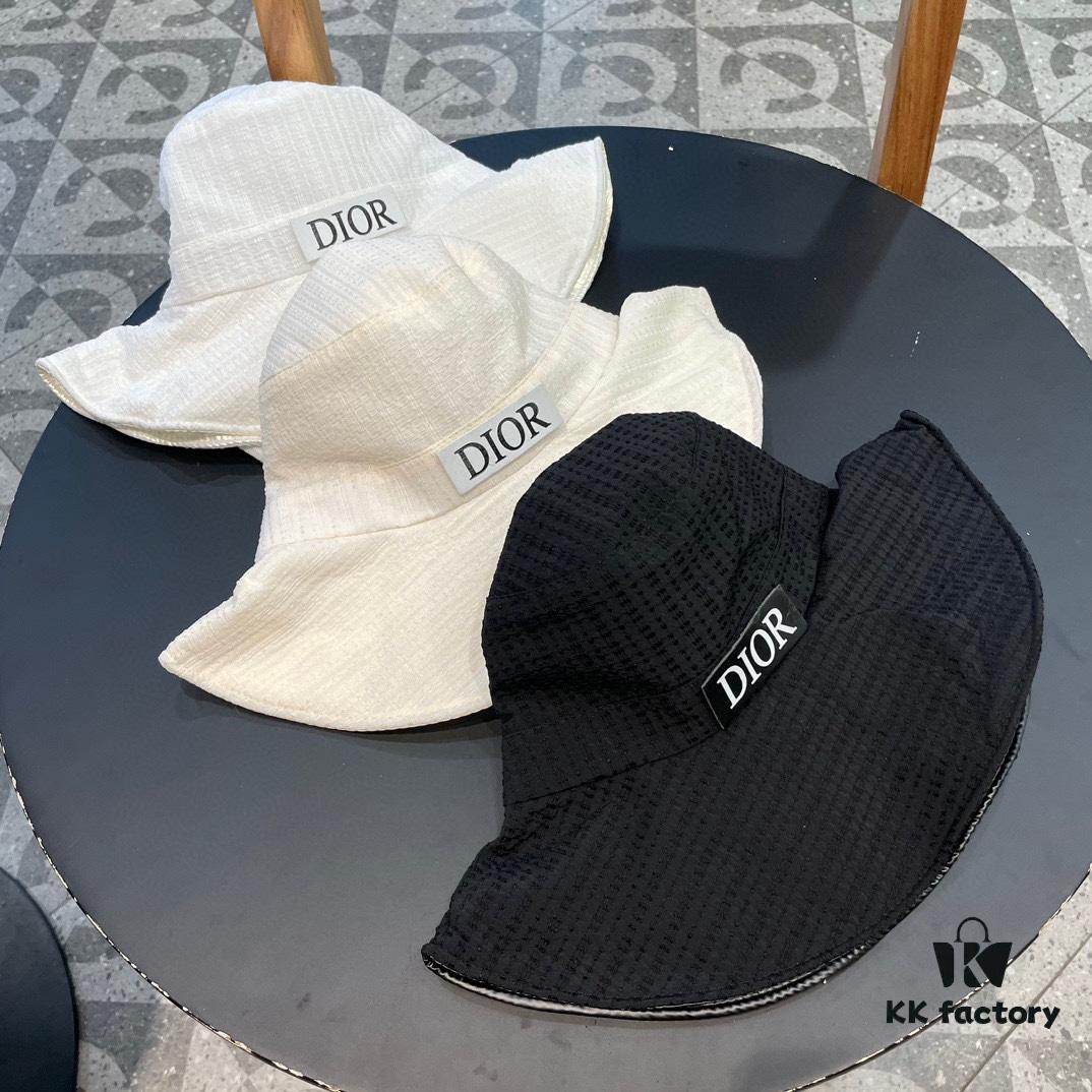 692fb35f99f2d84055c87179 Dior Wide-Brim Sun Hat for Women, Spring and Summer Fashionable Bucket Hat with Bow, Face-Framing UV Protection