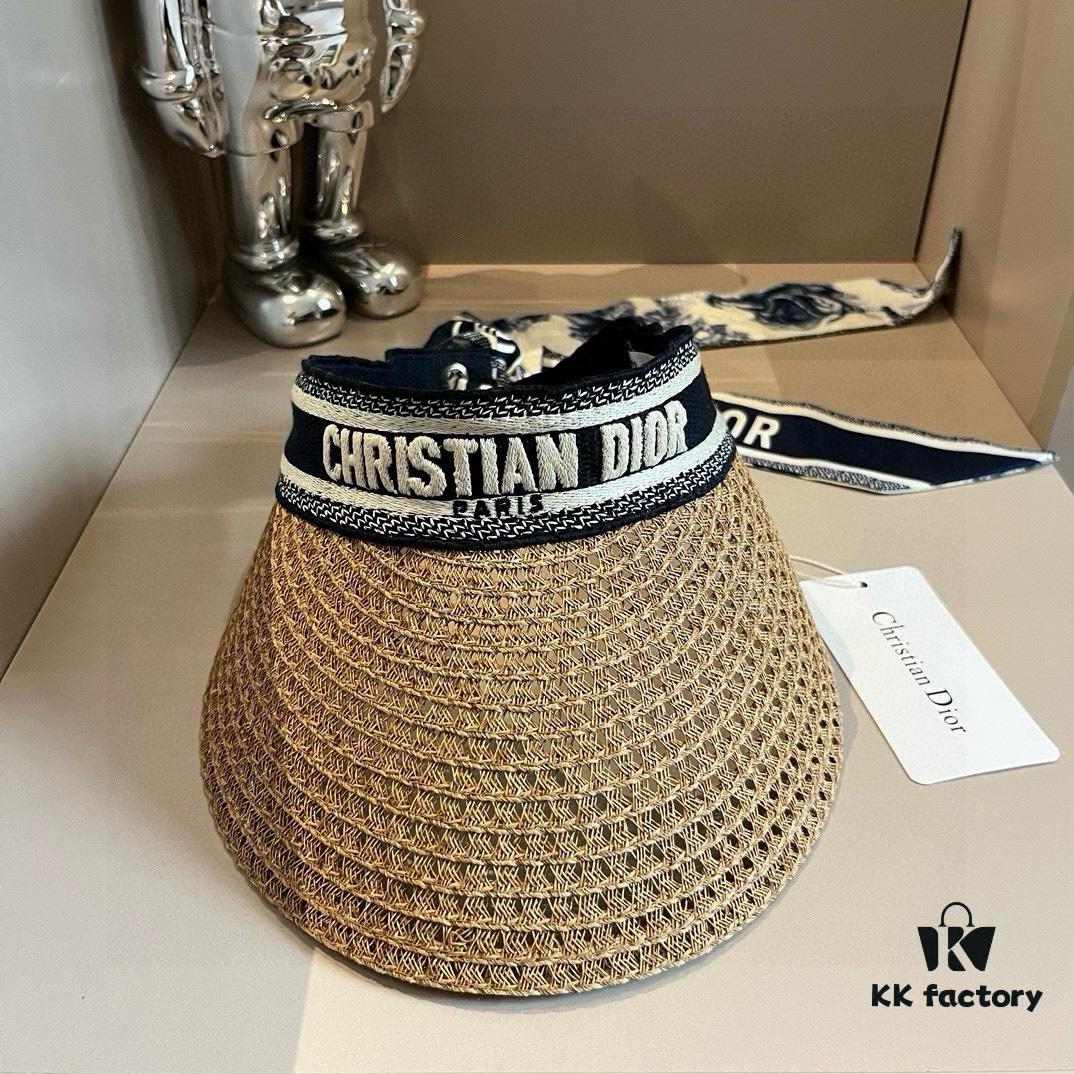 692fb3a399f2d84055c871e7 Authentic DIOR Summer New Arrival Silk Scarf Sun Hat, a Must-Have for Stylish Girls