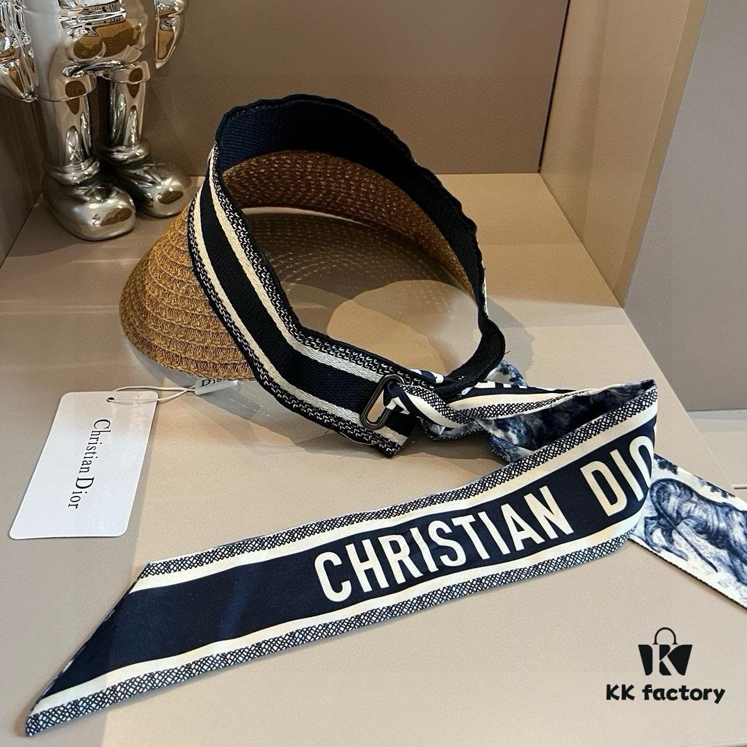 692fb3ab99f2d84055c871ec Authentic DIOR Summer New Arrival Silk Scarf Sun Hat, a Must-Have for Stylish Girls