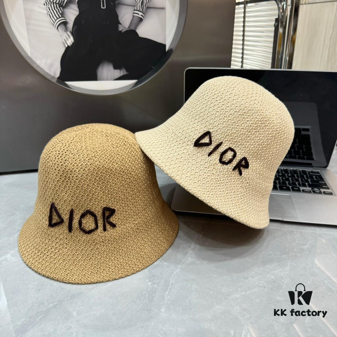 692fb3c299f2d84055c871fe Dior - New Arrival Knitted Crochet Trucker Hat, Openwork Design, Hand-Crocheted Texture, Flattering Face-Framing Style