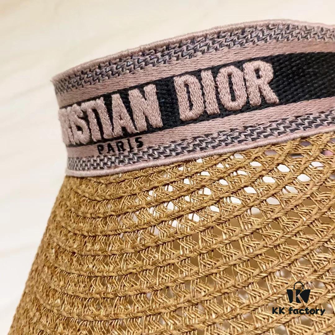 692fb3cf99f2d84055c8720b DIOR Natural Straw Wide Brim Hat - Classic Style, Pink